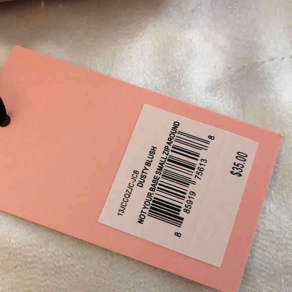 Juicy Couture Dusty Blush Not Your Babe Small Zip Around Bifold Wallet NWT - Picture 4 of 16